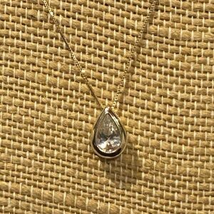 14k Teardrop Pendant Necklace